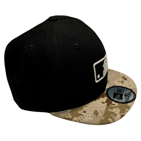 New Era Umpire Hat Black Desert Storm Army Camo MLB Fitted Cap 7 1/8 Baseball - Picture 5 of 10
